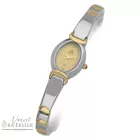 ASTRON 5074-9 női karóra, bicolor színű fém tok, bicolor fémcsat, arany színű számlap, keményített ásványüveg, quartz szerkezet, cseppmentes vízállóság