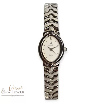 ASTRON 5076-8 női karóra, ezüst színű fém tok, ezüst színű fémcsat, ezüst színű számlap, keményített ásványüveg, quartz svájci szerkezet, cseppmentes vízállóság
