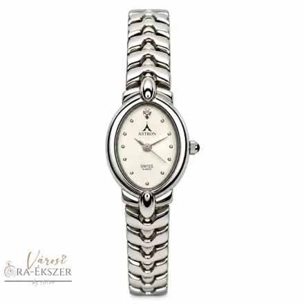 ASTRON 5076-8 női karóra, ezüst színű fém tok, ezüst színű fémcsat, ezüst színű számlap, keményített ásványüveg, quartz svájci szerkezet, cseppmentes vízállóság