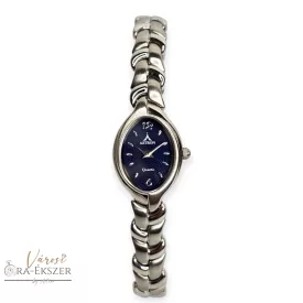   ASTRON 5121-2 női karóra, ezüst színű fém tok, ezüst színű fémcsat, kék számlap, keményített ásványüveg, quartz szerkezet, cseppmentes vízállóság