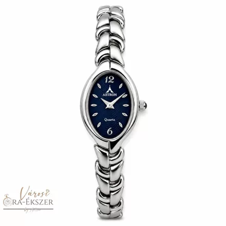 ASTRON 5121-2 női karóra, ezüst színű fém tok, ezüst színű fémcsat, kék számlap, keményített ásványüveg, quartz szerkezet, cseppmentes vízállóság