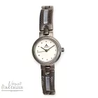 ASTRON 5125-0 női karóra, szürke színű titánium tok, titánium csat, fehér számlap, keményített ásványüveg, quartz szerkezet, 30m (3 ATM) vízállóság