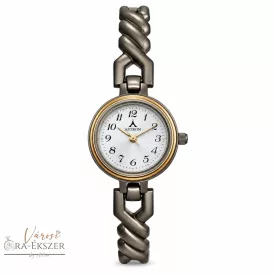   ASTRON 5128-0 női karóra, ékszeróra, bicolor titánium tok,  titánium csat, fehér színű számlap, keményített ásványüveg, quartz szerkezet, cseppmentes vízállóság