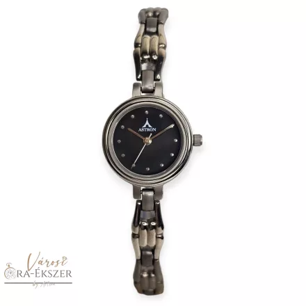 ASTRON 5130-0 női karóra, szürke színű titánium tok, titánium csat, fekete számlap, keményített ásványüveg, quartz szerkezet, 30m (3 ATM) vízállóság