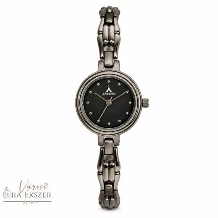 ASTRON 5130-0 női karóra, szürke színű titánium tok, titánium csat, fekete számlap, keményített ásványüveg, quartz szerkezet, 30m (3 ATM) vízállóság
