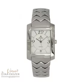   ASTRON 5134-7 férfi karóra, ezüst színű nemesacél tok, ezüst színű fémcsat, fehér számlap, keményített ásványüveg, quartz szerkezet, cseppmentes vízállóság