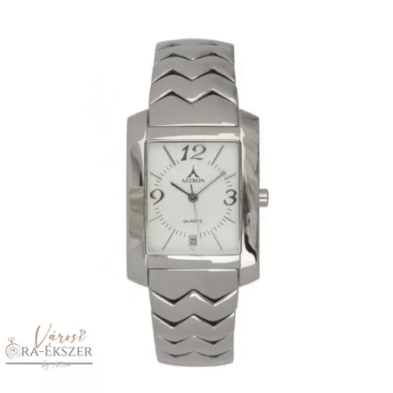 ASTRON 5134-7 férfi karóra, ezüst színű nemesacél tok, ezüst színű fémcsat, fehér számlap, keményített ásványüveg, quartz szerkezet, cseppmentes vízállóság