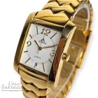 ASTRON 5136-7 férfi karóra, arany színű nemesacél tok és csat, fehér számlap, keményített ásványüveg, quartz szerkezet, cseppmentes vízállóság