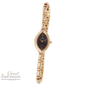   ASTRON 5140-1 női karóra, arany színű fém tok, arany színű fémcsat, barna számlap, keményített ásványüveg, quartz szerkezet, cseppmentes vízállóság