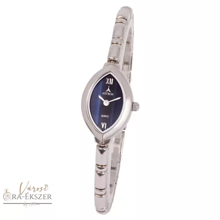 ASTRON 5140-2 női karóra, ezüst színű fém tok, ezüst színű fémcsat, kék számlap, keményített ásványüveg, quartz szerkezet, cseppmentes vízállóság