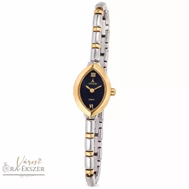   ASTRON 5140-3 női karóra, bicolor színű fém tok, bicolor fémcsat, kék számlap, keményített ásványüveg, quartz szerkezet, cseppmentes vízállóság