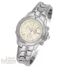   ASTRON 5148-7 férfi karóra, ezüst színű nemesacél tok, ezüst színű nemesacél csat, fehér számlap, keményített ásványüveg, quartz szerkezet, 50 m (5 ATM) vízállóság