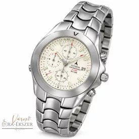   ASTRON 5148-7 férfi karóra, ezüst színű nemesacél tok, ezüst színű nemesacél csat, fehér számlap, keményített ásványüveg, quartz szerkezet, 50 m (5 ATM) vízállóság