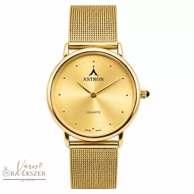   ASTRON 5152-9 elegáns női karóra, arany színű nemesacél tok, arany színű nemesacél csat, arany színű számlap, keményített ásványüveg, svájci quartz szerkezet, cseppmentes vízállóság         