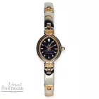 ASTRON 5161-1 női karóra, bicolor színű nemesacél tok, bicolor nemesacél csat, fekete színű számlap, keményített ásványüveg, svájci szerkezet, quartz szerkezet, cseppmentes vízállóság