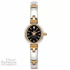 ASTRON 5161-1 női karóra, bicolor színű nemesacél tok, bicolor nemesacél csat, fekete színű számlap, keményített ásványüveg, svájci szerkezet, quartz szerkezet, cseppmentes vízállóság