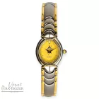 ASTRON 5170-9 női karóra, bicolor színű nemesacél tok, bicolor nemesacél csat, arany színű számlap, keményített ásványüveg, svájci szerkezet, quartz szerkezet, cseppmentes vízállóság