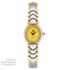 ASTRON 5170-9 női karóra, bicolor színű nemesacél tok, bicolor nemesacél csat, arany színű számlap, keményített ásványüveg, svájci szerkezet, quartz szerkezet, cseppmentes vízállóság