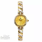 ASTRON 5175-9 női karóra, bicolor színű nemesacél tok, bicolor nemesacél csat, arany színű számlap, keményített ásványüveg, svájci szerkezet, quartz szerkezet, cseppmentes vízállóság