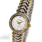 ASTRON 5187-7 női karóra, bicolor színű nemesacél tok, bicolor nemesacél csat, fehér színű számlap, keményített ásványüveg, svájci szerkezet, quartz szerkezet, cseppmentes vízállóság