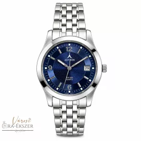   ASTRON 5231-2 férfi karóra, ezüst színű nemesacél tok, ezüst színű nemesacél csat, kék színű számlap, keményített ásványüveg, quartz szerkezet, 50 m (5 ATM) vízállóság, dátumkijelzés