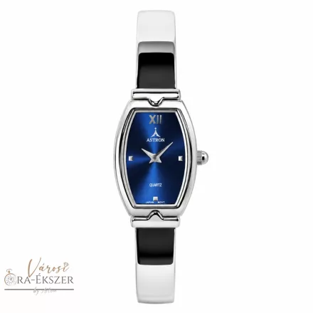 ASTRON 5248-2 női karóra, ezüst színű fém tok, ezüst színű fémcsat, kék színű számlap, keményített ásványüveg, quartz szerkezet, cseppmentes vízállóság