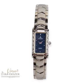   ASTRON 5254-2 női karóra, ezüst színű fém tok, ezüst színű fémcsat, kék számlap, keményített ásványüveg, quartz szerkezet, cseppmentes vízállóság