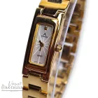 ASTRON 5704-7 női karóra, ékszeróra arany színű fém tok és csat, fehér színű számlap, keményített ásványüveg, quartz szerkezet, cseppmentes vízállóság