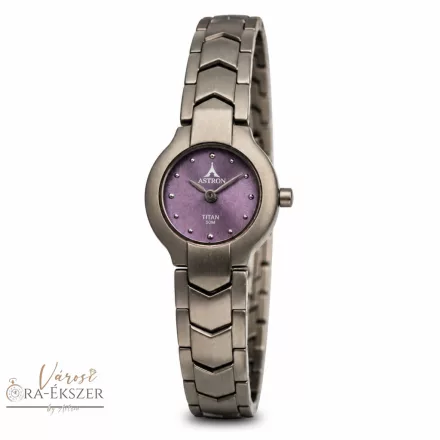 ASTRON 5263-2 női karóra, szürke színű titánium tok, titánium csat, kék számlap, keményített ásványüveg, quartz szerkezet, 50 m (5ATM) vízállóság