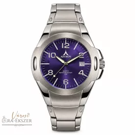   ASTRON 5268-2 férfi karóra, ezüst színű nemesacél tok, ezüst színű nemesacél csat, kék színű számlap, keményített ásványüveg, quartz szerkezet, 50 m (5 ATM) vízállóság, dátumkijelzés