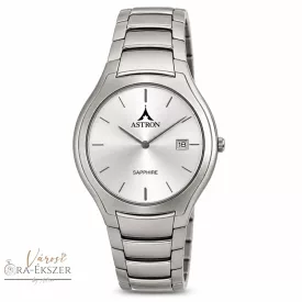   ASTRON 5273-8 férfi karóra, ezüst színű nemesacél tok, ezüst színű nemesacél csat, ezüst számlap, zafírüveg, quartz szerkezet, cseppmentes vízállóság