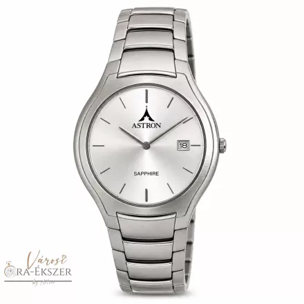 ASTRON 5273-8 férfi karóra, ezüst színű nemesacél tok, ezüst színű nemesacél csat, ezüst számlap, zafírüveg, quartz szerkezet, cseppmentes vízállóság