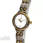 ASTRON 5291-8 női karóra, bicolor fém tok, bicolor fémcsat, ezüst színű számlap, keményített ásványüveg, quartz szerkezet, cseppmentes vízállóság, dátum kijelzés