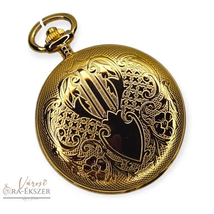 Arany színű Astron mechanikus férfi zsebóra – fehér arab számos számlappal (5328-0) gravírozható klasszikus elegáns ajándék