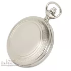 Ezüst színű mintázott Astron mechanikus zsebóra férfiaknak – 50 mm, arab számos számlappal (5368-1) gravírozható klasszikus ajándék