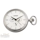 Ezüst színű Astron férfi zsebóra – quartz, fehér számlap, dátumkijelzéssel (5397-0) | elegáns ajándék