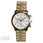 ASTRON 5417-2 férfi chronograph karóra, bicolor színű nemesacél tok és nemesacél csat, ezüst színű számlap, keményített ásványüveg, quartz szerkezet, 50 m (5 ATM) vízállóság, dátumkijelzés