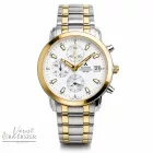 ASTRON 5417-2 férfi chronograph karóra, bicolor színű nemesacél tok és nemesacél csat, ezüst színű számlap, keményített ásványüveg, quartz szerkezet, 50 m (5 ATM) vízállóság, dátumkijelzés