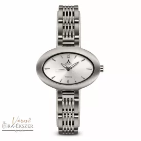   ASTRON 5453-8 női karóra, ezüst színű titánium tok, ezüst színű titánium csat, ezüst számlap, keményített ásványüveg, quartz szerkezet, cseppmentes vízállóság