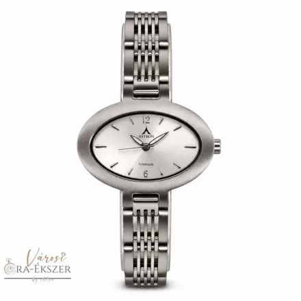 ASTRON 5453-8 női karóra, ezüst színű titánium tok, ezüst színű titánium csat, ezüst számlap, keményített ásványüveg, quartz szerkezet, cseppmentes vízállóság