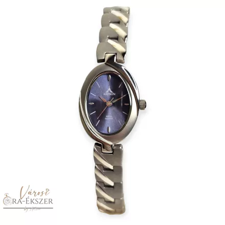 ASTRON 5470-2 női karóra, szürke színű titánium tok és csat, kék számlap, keményített ásványüveg, svájci szerkezet, quartz szerkezet, 30m (3 ATM) vízállóság