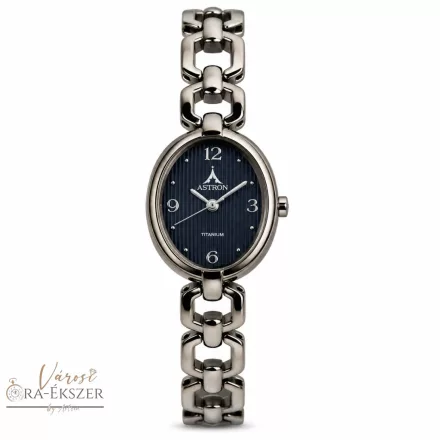 ASTRON 5489-2 női karóra, ékszeróra, titánium tok,  titánium csat, kék színű számlap, keményített ásványüveg, quartz szerkezet, cseppmentes vízállóság