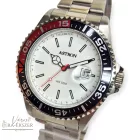 ASTRON 5559-7 sportos férfi karóra, ezüst színű nemesacél tok, ezüst színű nemesacél csat, fehér színű számlap, keményített ásványüveg, quartz szerkezet, 50 m (5 ATM) vízállóság