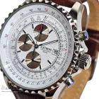 ASTRON 5572-7 férfi chronograph karóra, ezüst színű nemesacél tok, barna színű bőrszíj, ezüst színű számlap, erősített kristályüveg, quartz szerkezet, 50 m (ATM) vízállóság