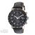 ASTRON 5575-1 férfi karóra, chronograph, ezüst színű nemesacél tok, fekete bőrszíj, fekete számlap, keményített ásványüveg, quartz szerkezet, 50 m (5 ATM) vízállóság