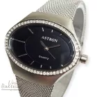 ASTRON 5584-1 női karóra, ezüst színű fém tok, ezüst színű fémcsat, fekete számlap, keményített ásványüveg, quartz szerkezet, cseppmentes vízállóság