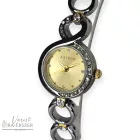 ASTRON 5606-0 női karóra, bicolor színű nemesacél tok, bicolor nemesacél csat, pezsgő színű számlap, keményített ásványüveg, svájci szerkezet, quartz szerkezet, cseppmentes vízállóság