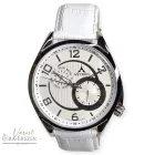 ASTRON 5670-0 férfi karóra, ezüst színű nemesacél tok, fehér bőrszíj, fehér számlap, keményített ásványüveg, quartz szerkezet, 50 m (5 ATM) vízállóság