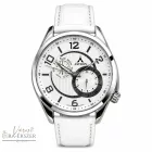 ASTRON 5670-0 férfi karóra, ezüst színű nemesacél tok, fehér bőrszíj, fehér számlap, keményített ásványüveg, quartz szerkezet, 50 m (5 ATM) vízállóság