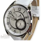 ASTRON 5670-0 férfi karóra, ezüst színű nemesacél tok, fehér bőrszíj, fehér számlap, keményített ásványüveg, quartz szerkezet, 50 m (5 ATM) vízállóság